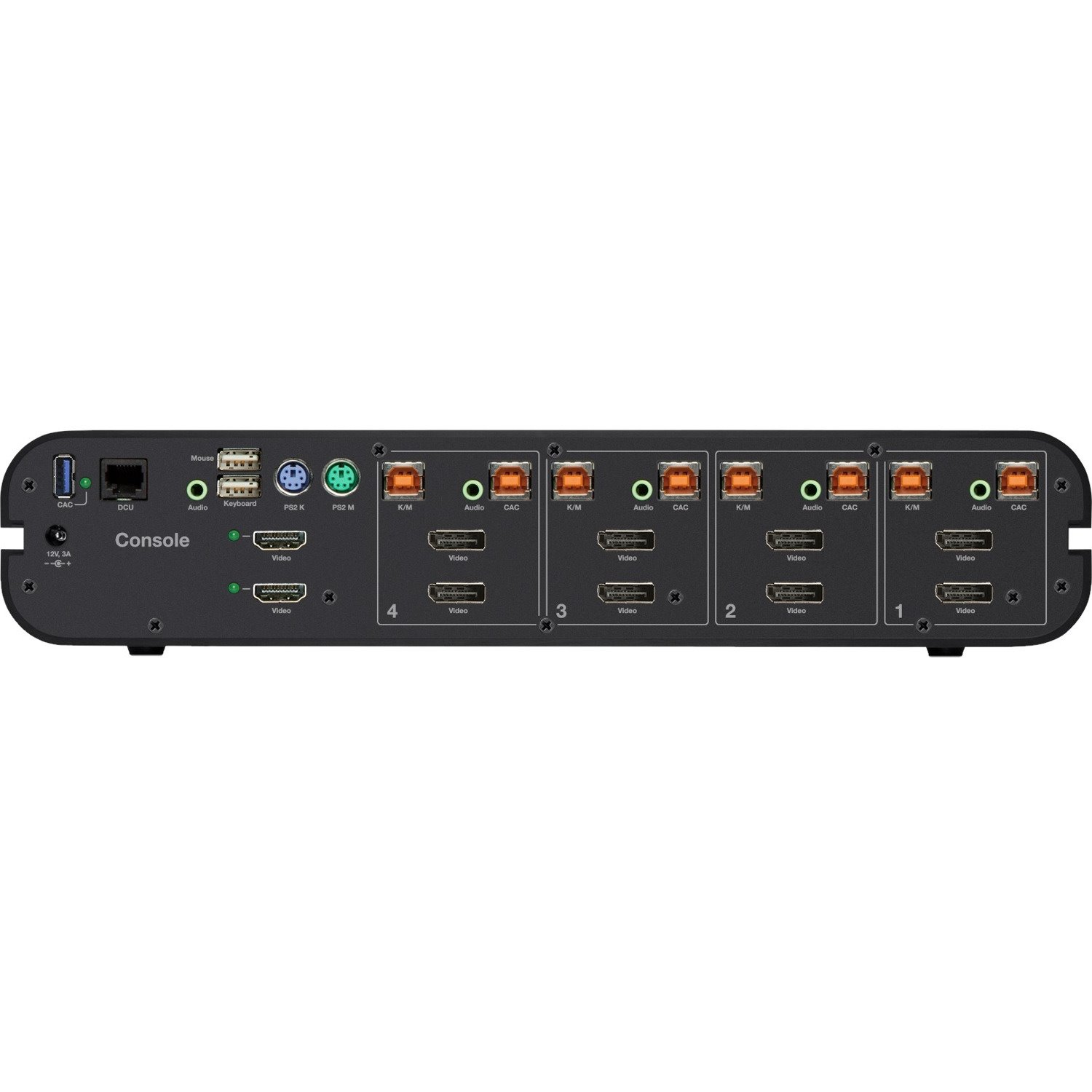 Belkin Advanced Secure Ultra High Def Dual-Head KVM Switch; 4-Port Plus