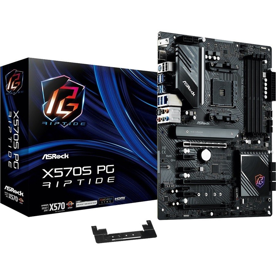 ASRock X570S PG Riptide Desktop Motherboard - AMD X570 Chipset - Socket AM4 - ATX