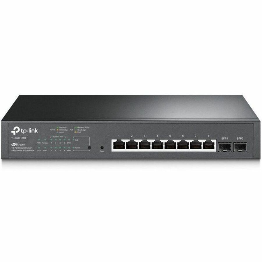 TP-LINK OMADA 10-PORT MANAGED GIGABIT SWITCH, POE+(8), SFP(2), 150W, 5YR