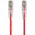 Monoprice SlimRun Cat6 28AWG UTP Ethernet Network Cable, 20ft Red