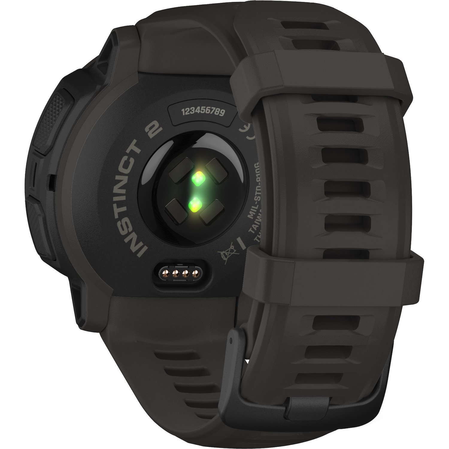 Garmin Instinct 2 Smart Watch - Graphite Body Color - Fiber Reinforced Polymer Case Material - Silicone Band Material