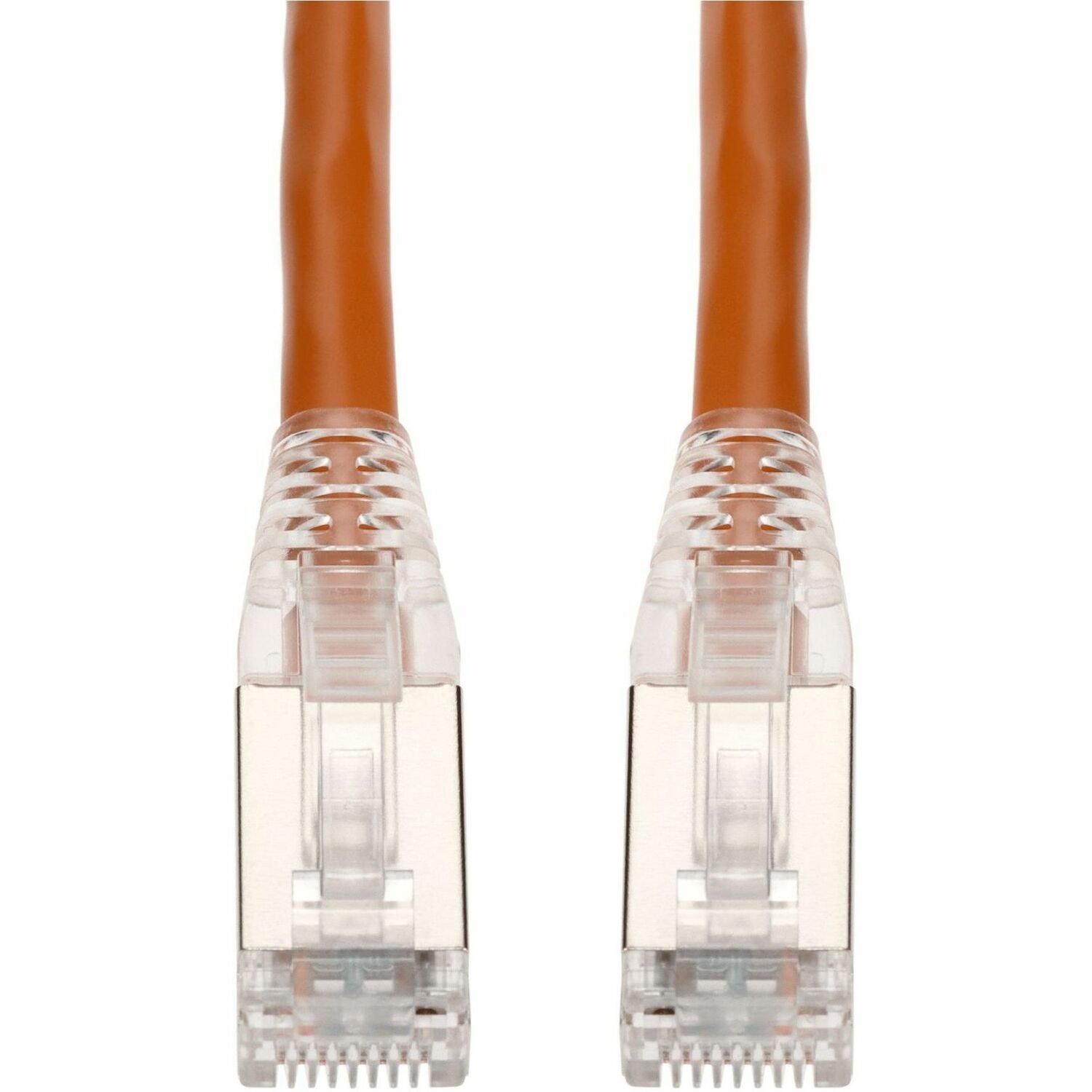 AddOn 6in Orange CAT 6A Shielded PVC Ethernet Cable Snagless Bubble Boot RJ-45 M/M