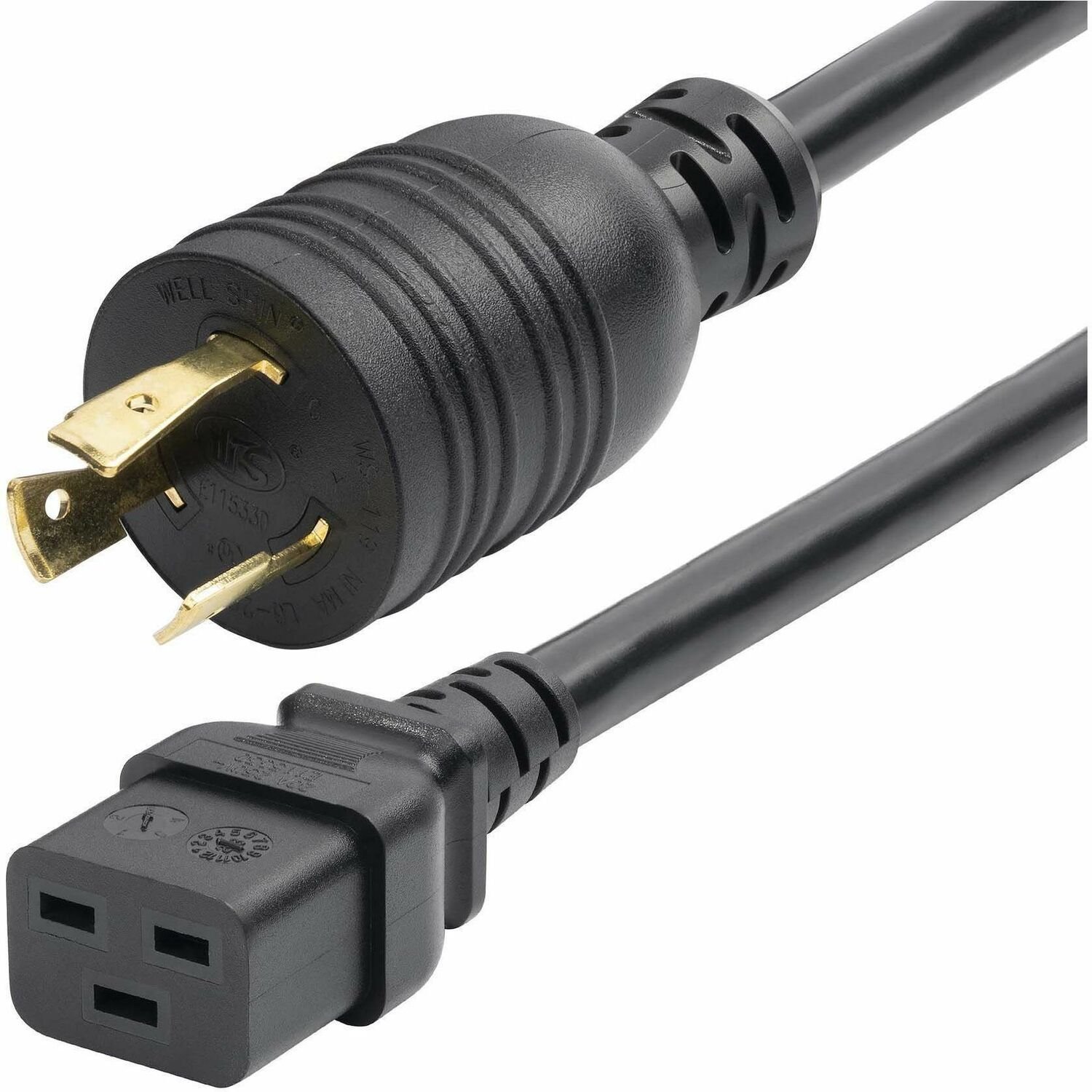 StarTech.com 6ft (1.8m) Heavy Duty Power Cord, Twist-Lock NEMA L6-20P to IEC 60320 C19, 20A 250V, 12AWG, UL Listed