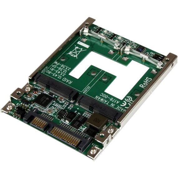 StarTech.com Dual mSATA SSD to 2.5" SATA RAID Adapter Converter