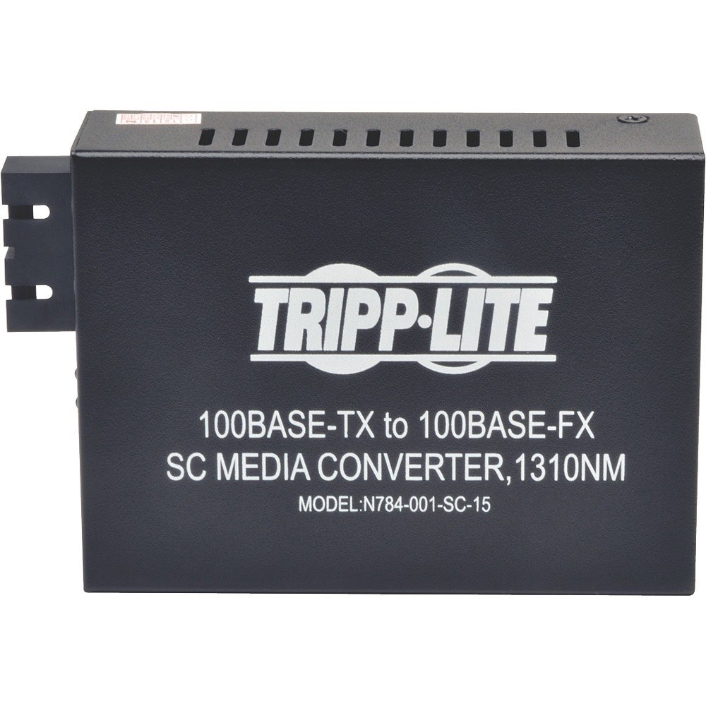 Tripp Lite by Eaton 10/100 SC Singlemode Fiber to Ethernet Media Converter, 15km, 1310nm