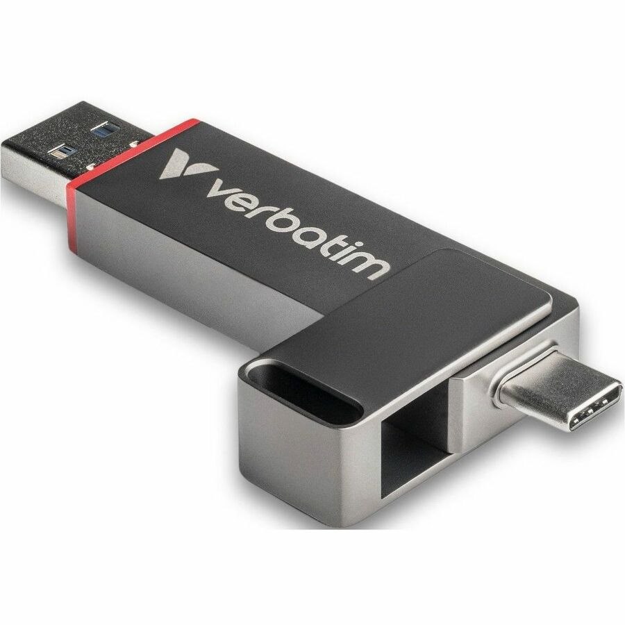 Verbatim Dual QuickStick 32040 128 GB USB 3.2 (Gen 1) Type A, USB 3.2 (Gen 1) Type C Flash Drive - Grey