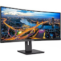 Philips Ultrawide 346B1C 34" Class UW-QHD Curved Screen LED Monitor - 21:9 - Textured Black - TAA Compliant