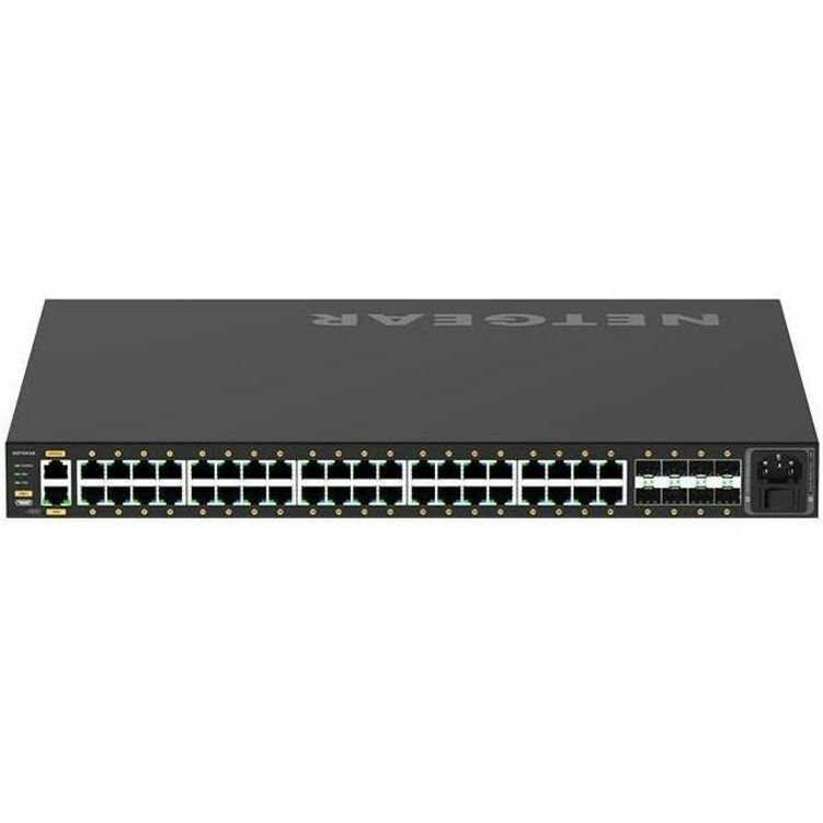 Netgear AV Line M4250 M4250-40G8XF-PoE+ 40 Ports Manageable Ethernet Switch - Gigabit Ethernet, 10 Gigabit Ethernet - 10/100/1000Base-T, 10GBase-X - Black