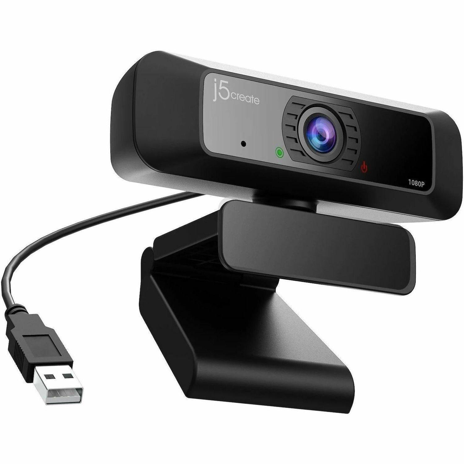 j5create JVCU100 Webcam - 2 Megapixel - 30 fps - Black - USB 2.0 Type A - 1 Each