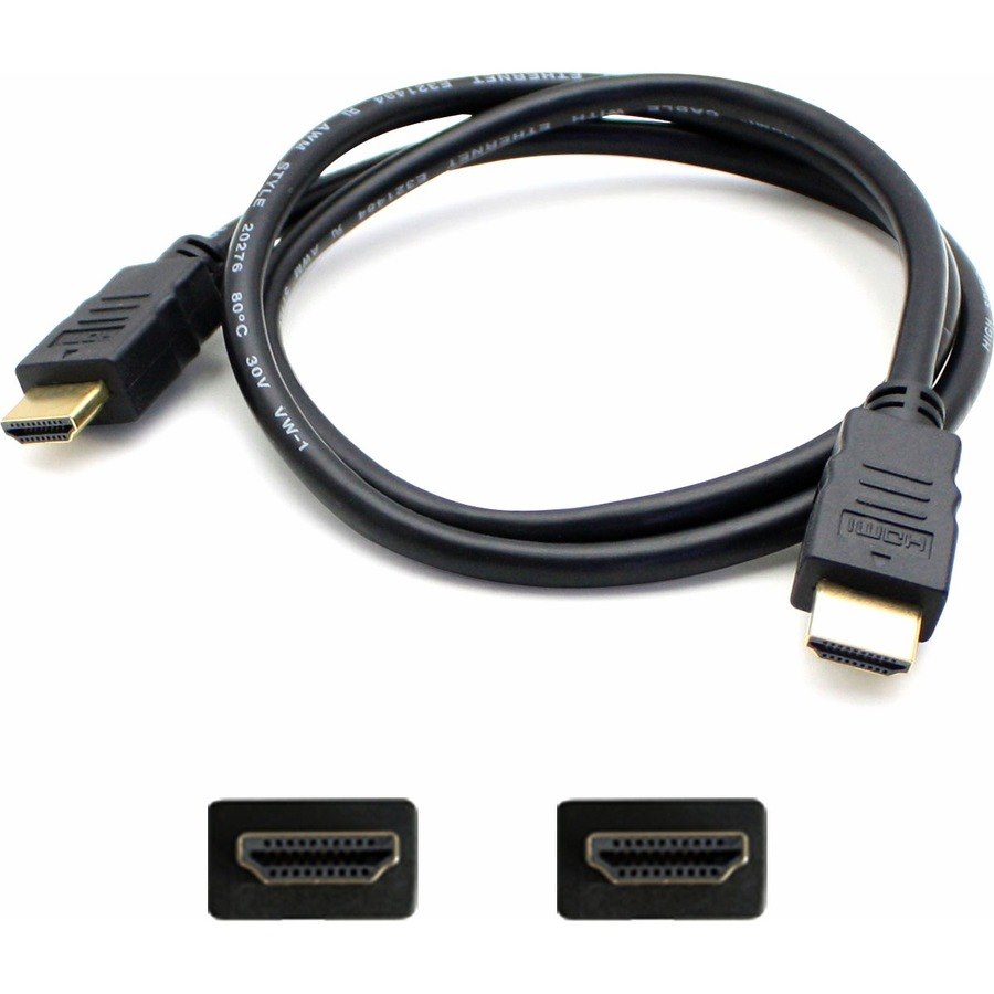 50ft HDMI 1.4 Male to HDMI 1.4 Male Black Cable Which Supports Ethernet Channel For Resolution Up to 4096x2160 (DCI 4K)