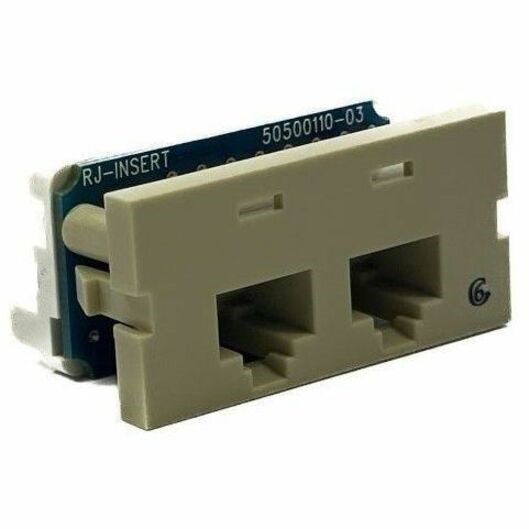 Ortronics Series II, two-port Clarity 6,T568A/B, 180 degree Electrical Ivory