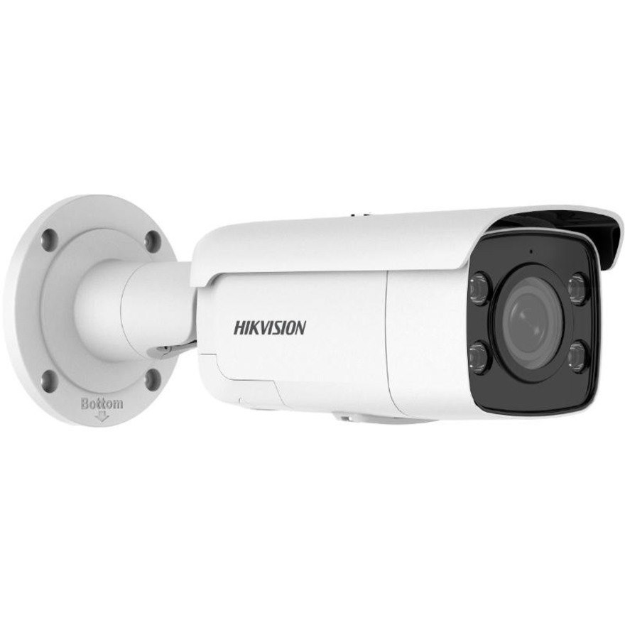 Hikvision DS-2CD2T87G2-LSU/SL ColorVu 8MP Strobe Light and Audible Warning Bullet IP Camera, 2.8mm Fixed Lens, White