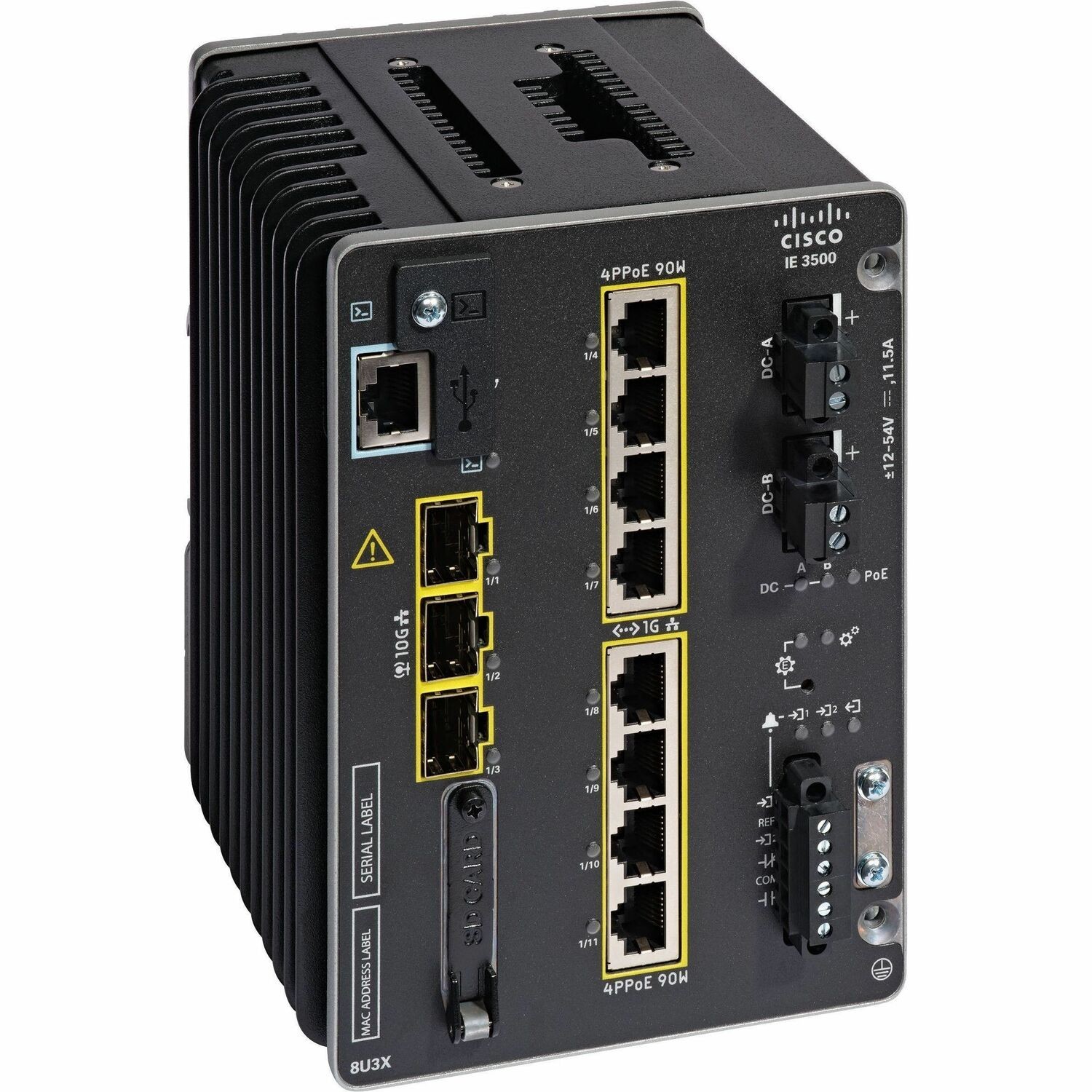 Cisco IE3500 IE-3500-8U3X 8 Poorten Beheer mogelijk Ethernetswitch - Gigabit Ethernet, 10Gigabit Ethernet - 10/100/1000Base-T, 10GBase-X