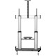 StarTech.com Mobile TV Stand, Heavy Duty Universal TV Cart for 60-100 inch Display (100kg/220lb), Height Adjustable Rolling TV Floor Stand