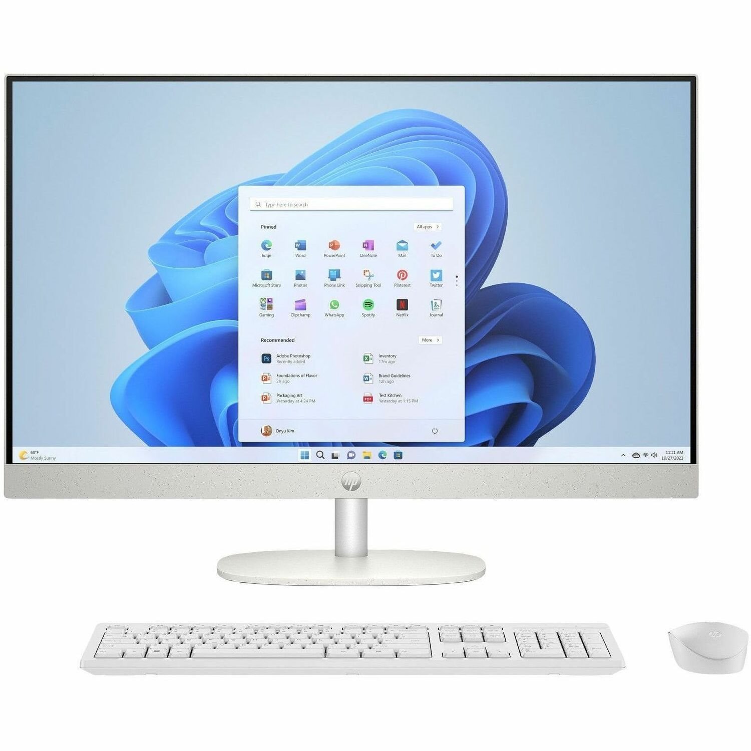 HP 24-cr1000i 24-cr1170 All-in-One Computer - Intel Core Ultra 5 125U - 8 GB - 512 GB SSD - 23.8" Full HD Touchscreen - Desktop - Shell White