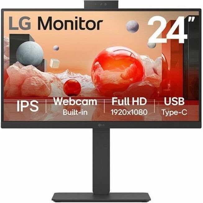 LG 24BA850-B 24,0" Class Webcam Full HD LED monitor - 16:9 - Zwart