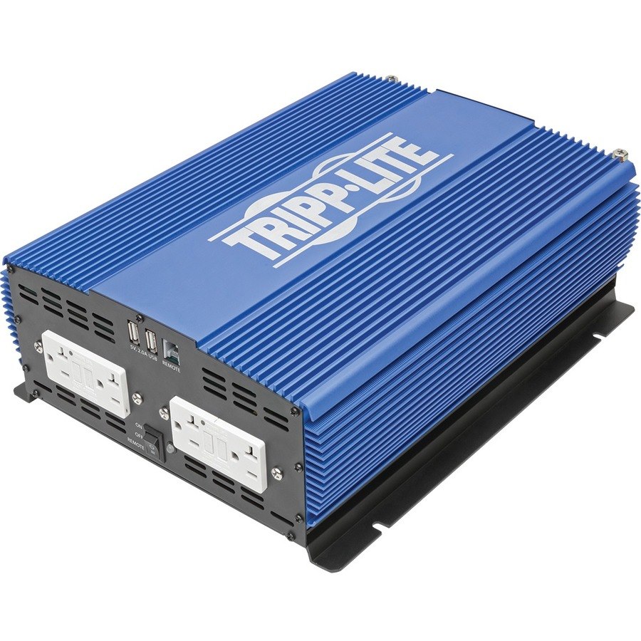 Eaton Tripp Lite Series 2000W Heavy-Duty Industrial-Strength Mobile Power Inverter with 4 AC/2 USB - 2.0A/Battery Cables, Remote