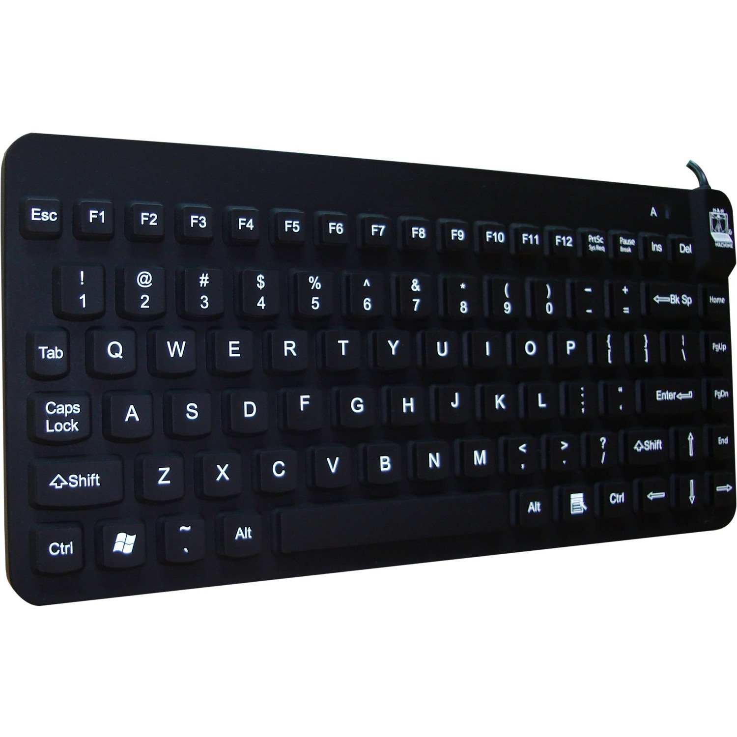 Man & Machine Premium Waterproof Disinfectable Silent 12" Keyboard