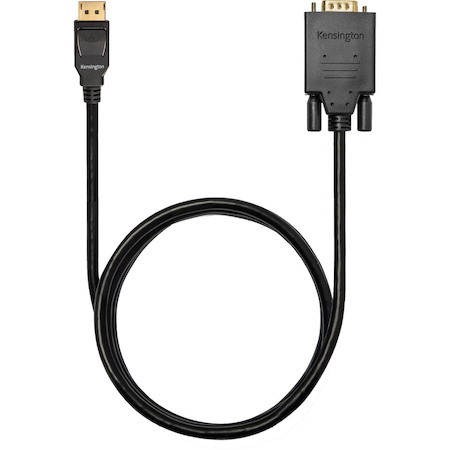 Kensington DisplayPort 1.2 (M) to VGA (M) Passive Unidirectional Cable, 6ft