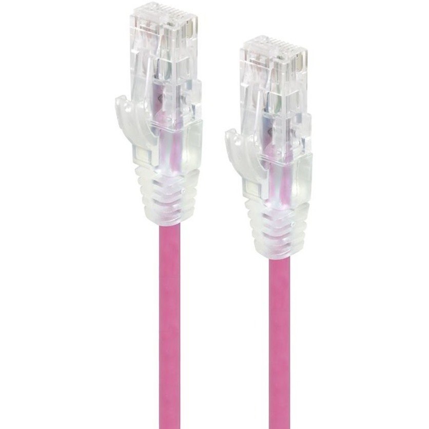 Alogic Pink Ultra Slim Cat6 Network Cable, UTP, 28AWG - Series Alpha - 5m