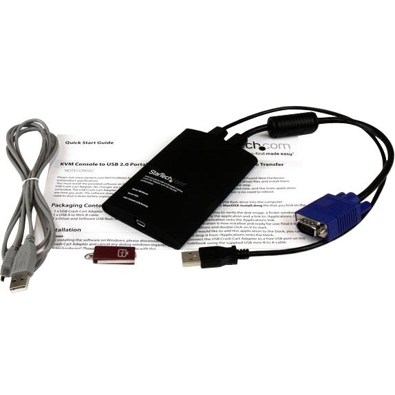 StarTech.com USB Crash Cart Adapter with File Transfer & Video Capture at 1920 x1200 60Hz, TAA