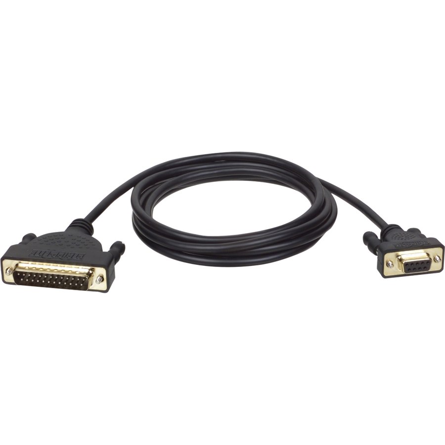 Tripp Lite by Eaton AT Serial Modem Gold Cable (DB25 to DB9 M/F), 6 ft. (1.83 m)