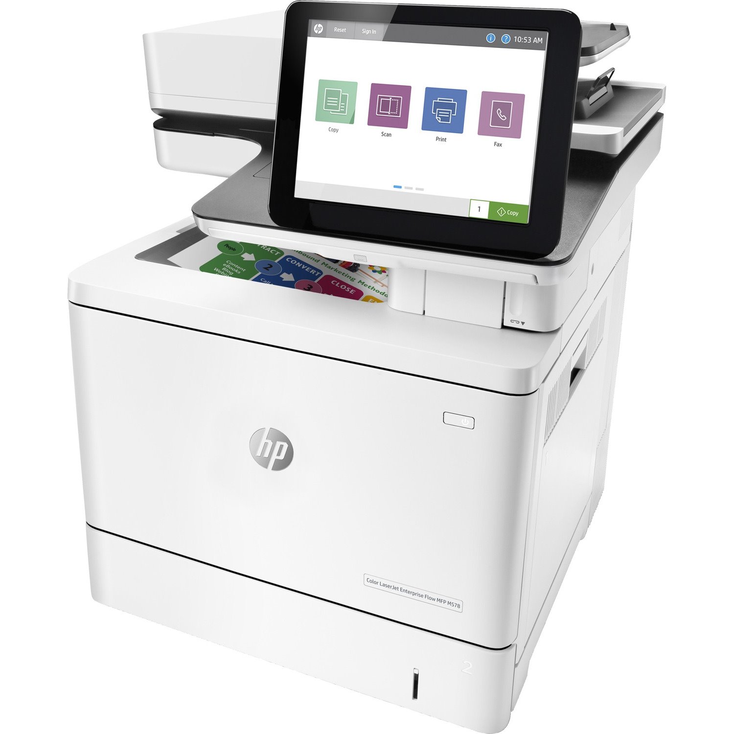 HP LaserJet Enterprise M578c Laser Multifunction Printer - Color