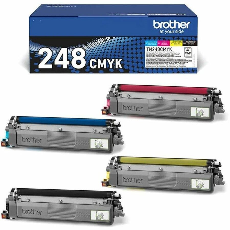 Brother TN-248VAL Original Laser Toner Cartridge - Value Pack - Cyan, Magenta, Yellow - 4 Pack