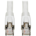Eaton Tripp Lite Series Cat8 25G/40G-Certified Snagless Shielded S/FTP Ethernet Cable (RJ45 M/M), PoE, White, 3 ft. (0.91 m), TAA