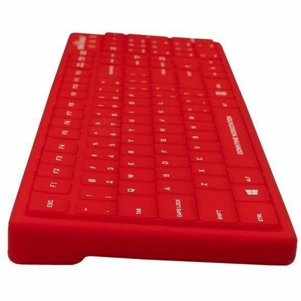 Seal Shield Seal Silk Pro SRK104 Keyboard - Cable Connectivity - USB Interface - Red