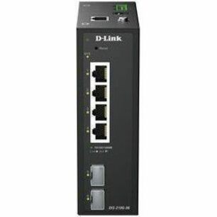 D-Link DIS-210G DIS-210G-06 4 Ports Manageable Ethernet Switch - Gigabit Ethernet - 10/100/1000Base-T, 1000Base-X - Black