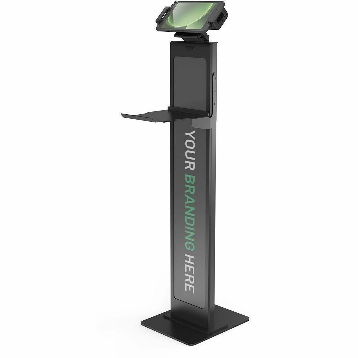 Universal Tablet Cling Extreme, Brandable Floor Stand - Black