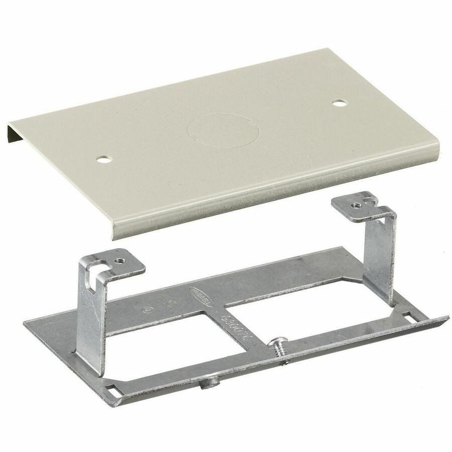 Hubbell Premise Wiring Metal Raceway, HBL3000 Series, Raceway Plate, .50" KO, Gray