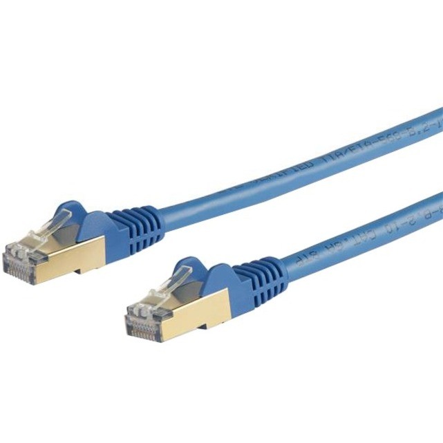 STARTECH.COM 10M CAT6A ETHERNET CABLE - BLUE RJ45 SHIELDED CABLE SNAGLESS LTW