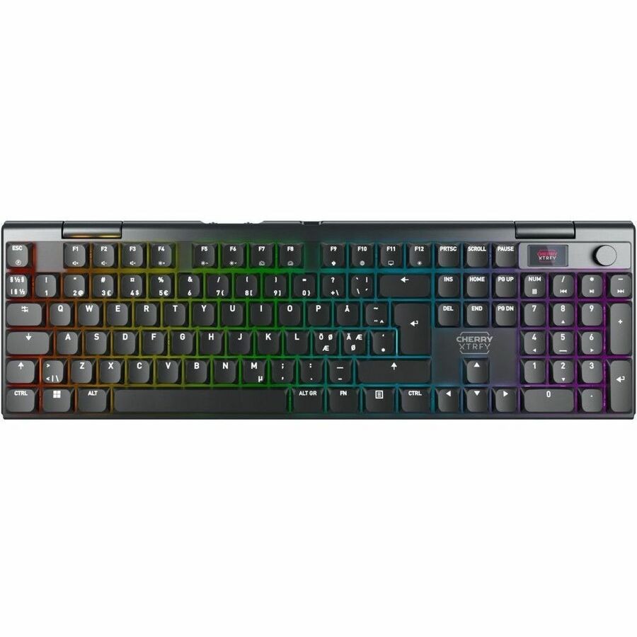 CHERRY XTRFY G8A-25100 Gaming-Tastatur - Full-size - Kabel/Kabellos Konnektivität - USB Typ-A Schnittstelle - RGB LED - alle nordischen Länder - Schwarz