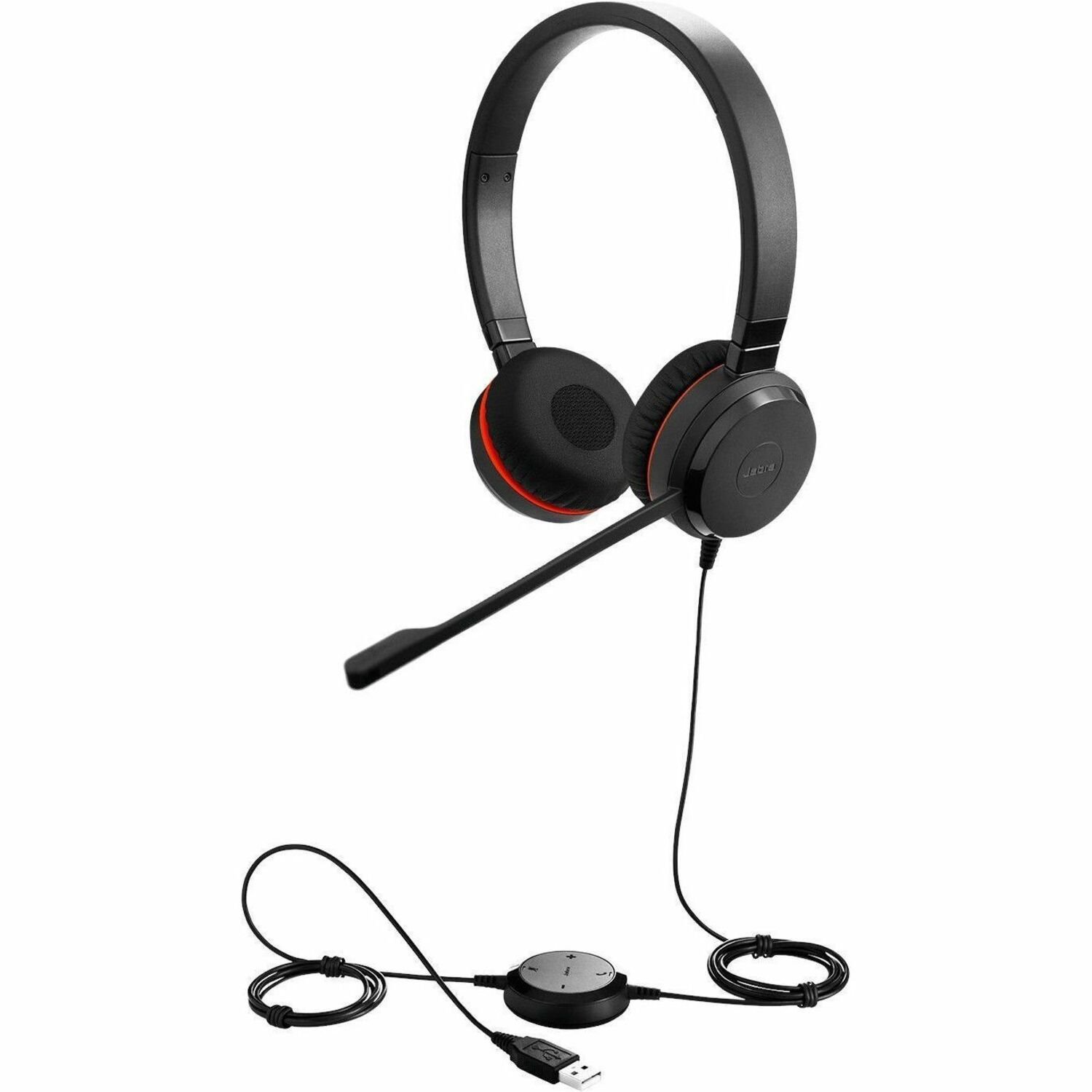 Jabra Evolve 20SE Wired On-ear, Over-the-head Stereo Headset - Black