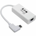 Eaton Tripp Lite Series USB-C to Gigabit Network Adapter with Right Angle USB-C, Thunderbolt 3 Compatibility - White
