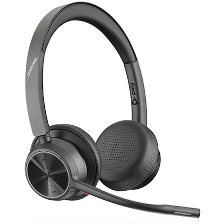 Poly Voyager 4320 Microsoft Teams Certified Headset + BT700 Dongle + Charging Stand