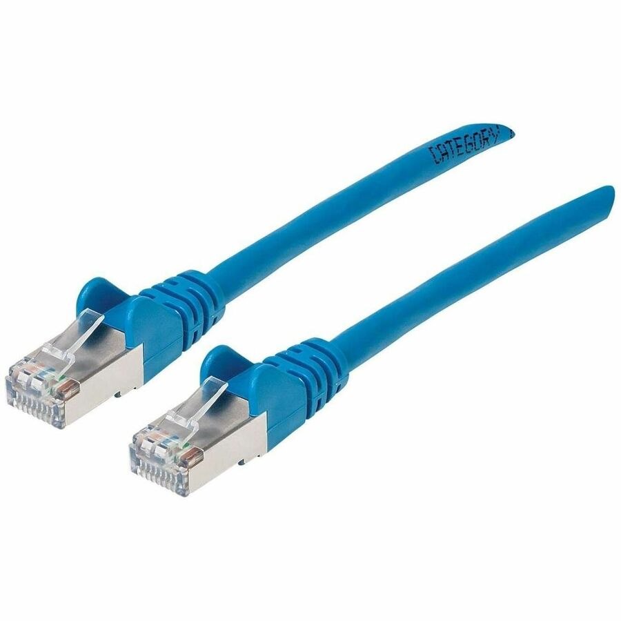 Ic Intracom Cat6a S/FTP Patch Cable, 50 FT., Blue
