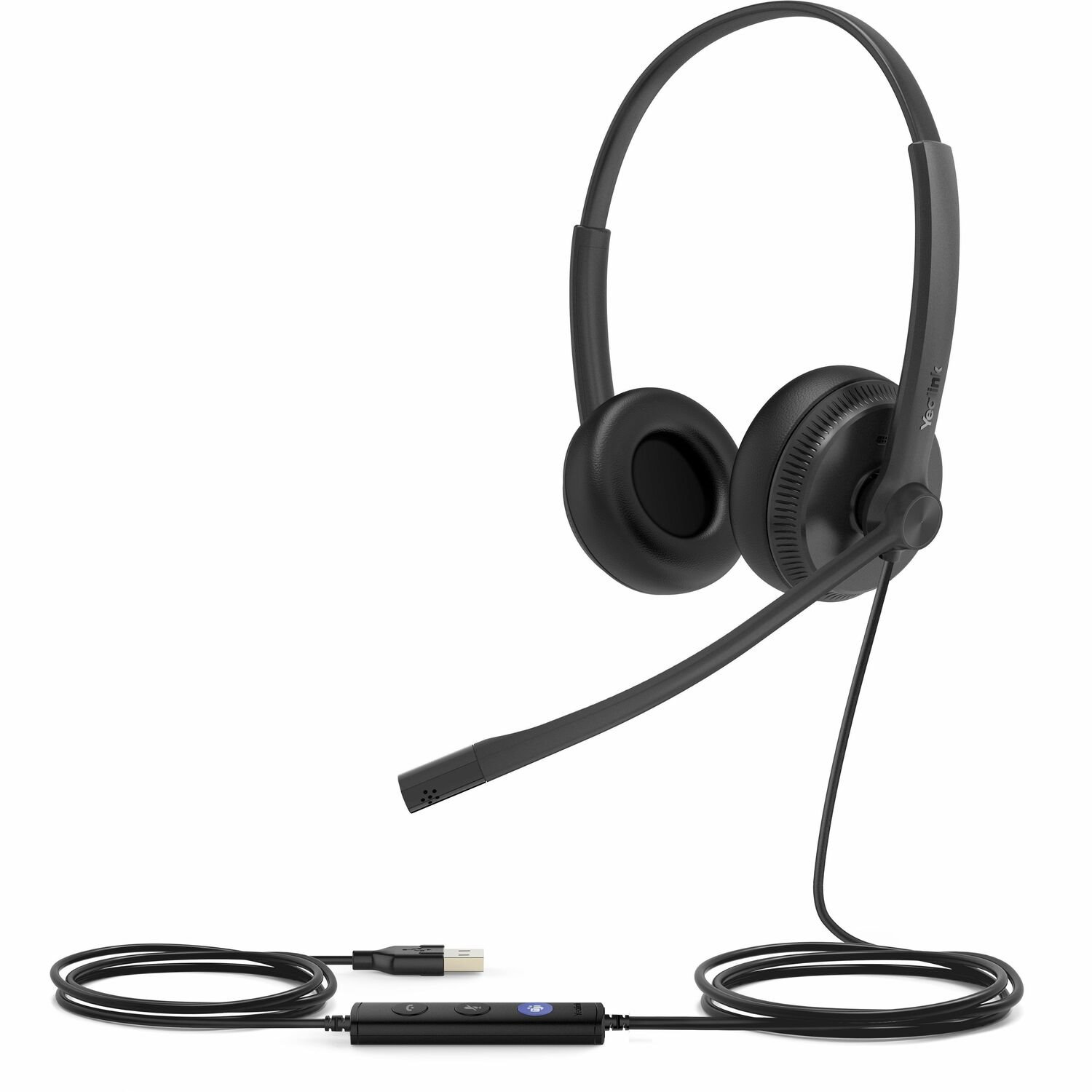 Yealink Wired (Uh34) MS Dual Headset , Noise Cancelling Mic ,3.5MM & Usb-A