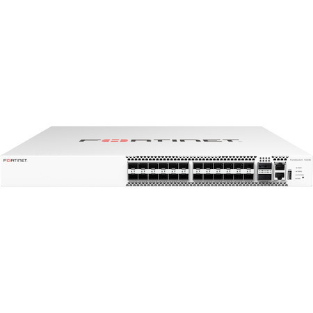 Fortinet FortiSwitch T1024E 24 Ports Manageable Ethernet Switch - 10 Gigabit Ethernet - 10GBase-T, 100GBase-X