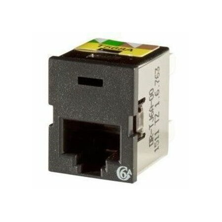 Ortronics Clarity Cat6a TracJack,T568A/B,8 pos, Black 180 Degree