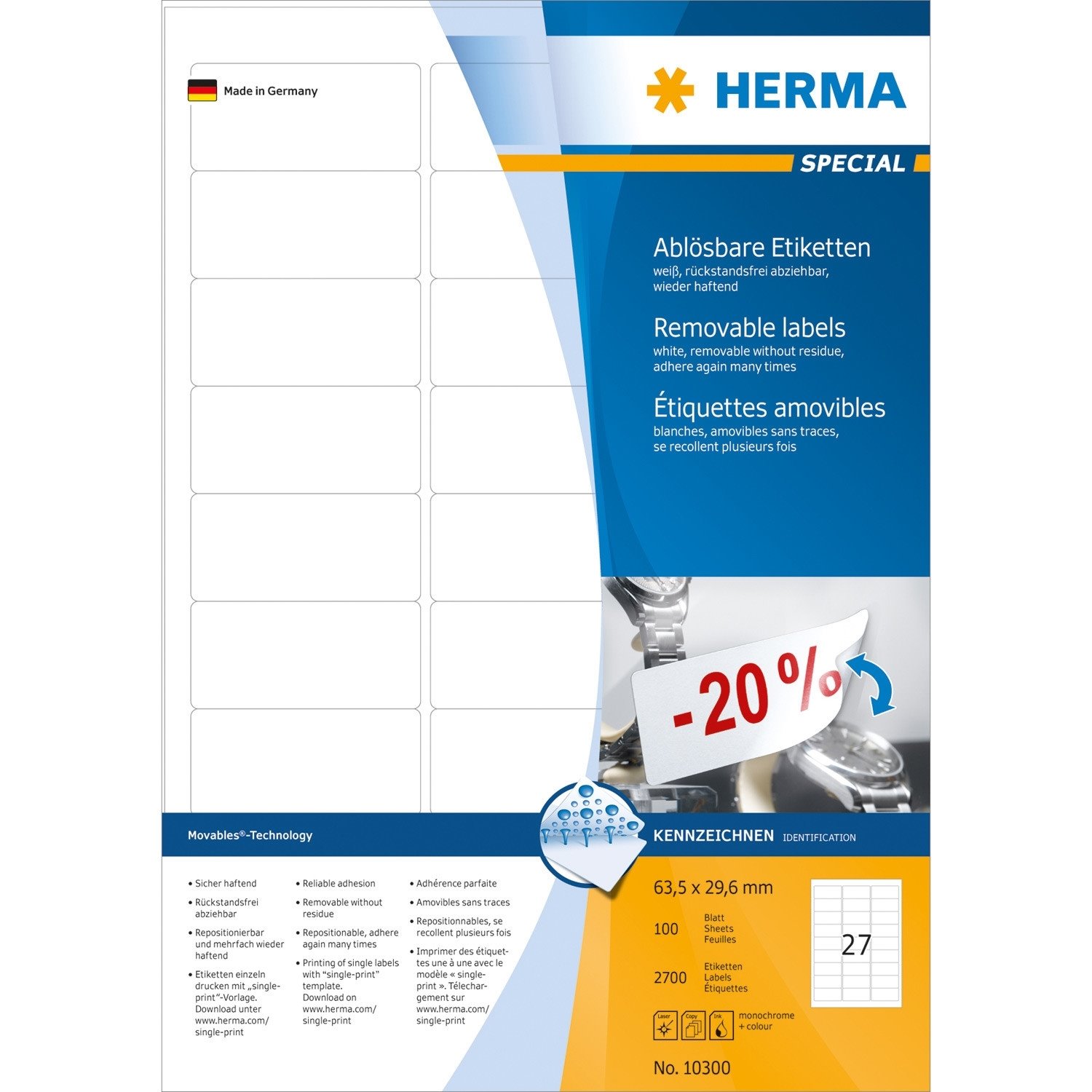 Herma ID Label
