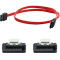 AddOn 5-Pack of 1.5ft SATA Flex Male to Male Red Serial Cables