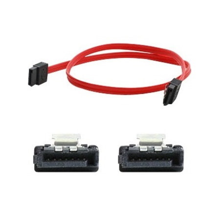 AddOn 5-Pack of 1.5ft SATA Flex Male to Male Red Serial Cables