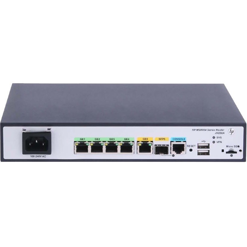 HPE MSR954 1GbE SFP 2GbE-WAN 4GbE-LAN CWv7 Router