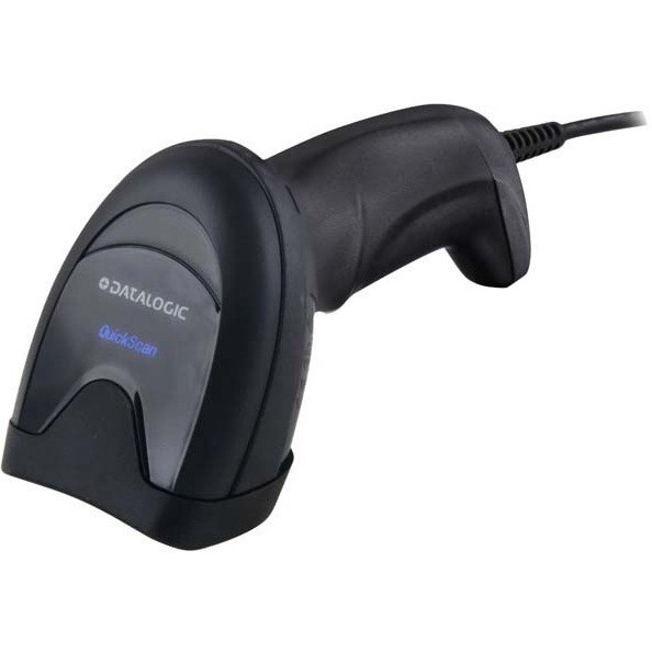 Datalogic QuickScan QD2500 Retail, Commercial Service, Hospitality, Government Handheld Barcode Scanner Kit - Cable Connectivity - Black - USB Cable Included