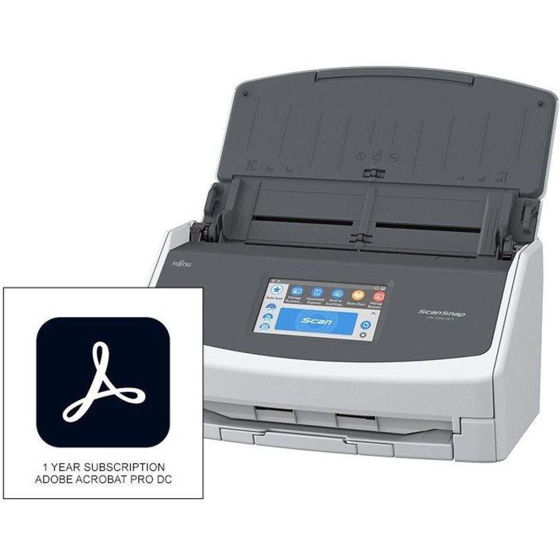 Fujitsu ScanSnap IX1500 Deluxe Scanner with Adobe Acrobat Pro DC 30 ppm (Mono) - 30 ppm (Color) - Duplex Scanning - USB