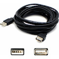 AddOn 15ft USB A 2.0 Male to Female Black Cable
