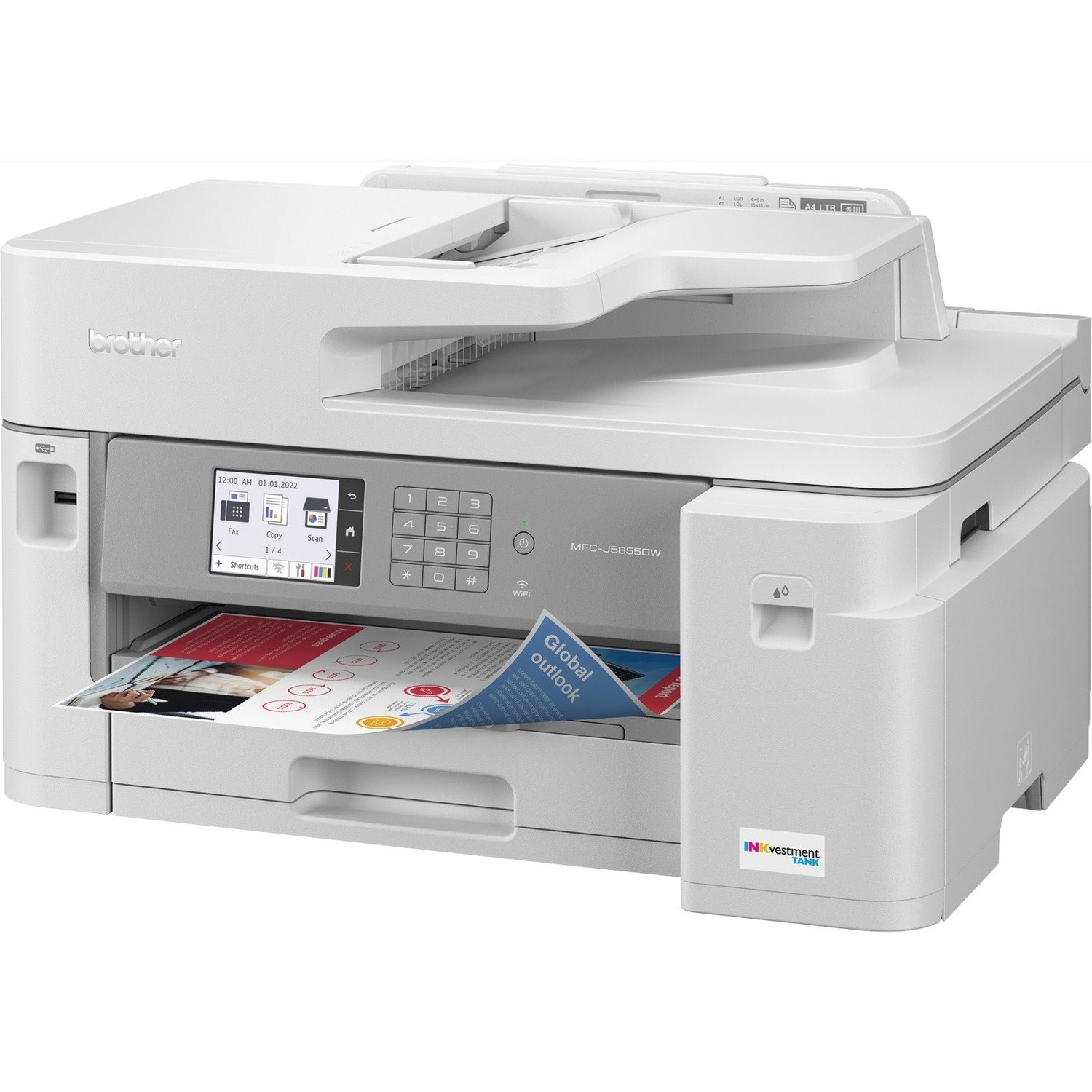 Brother MFC-J5855DW Wired & Wireless INKvestment Tank Inkjet Multifunction Printer - Color